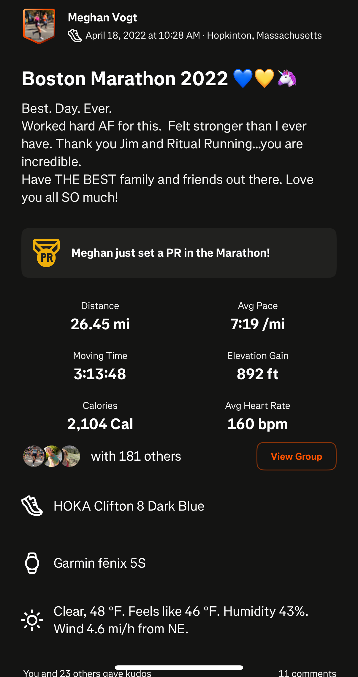 Ritual race result 8