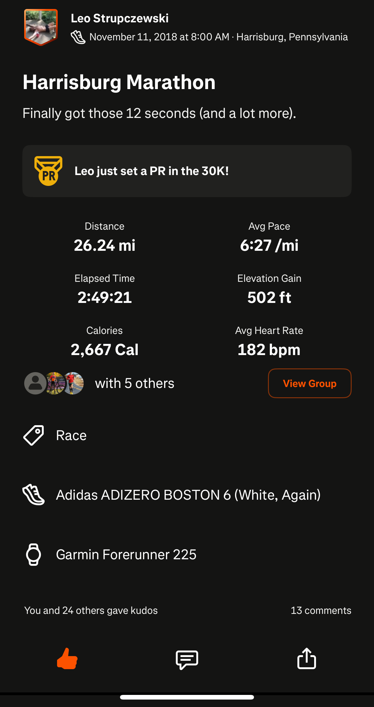 Ritual race result 13