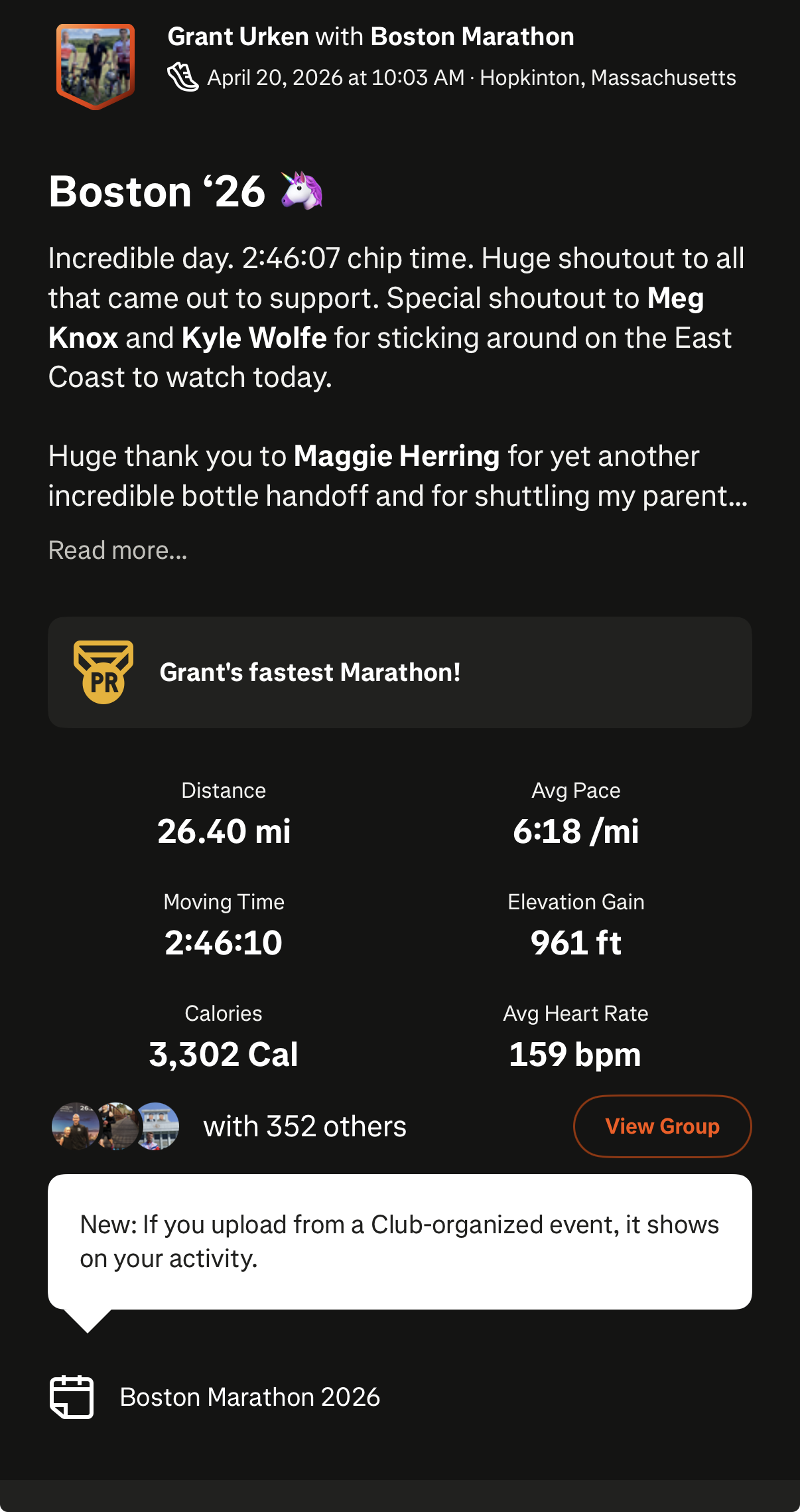 Boston Marathon 2026 result